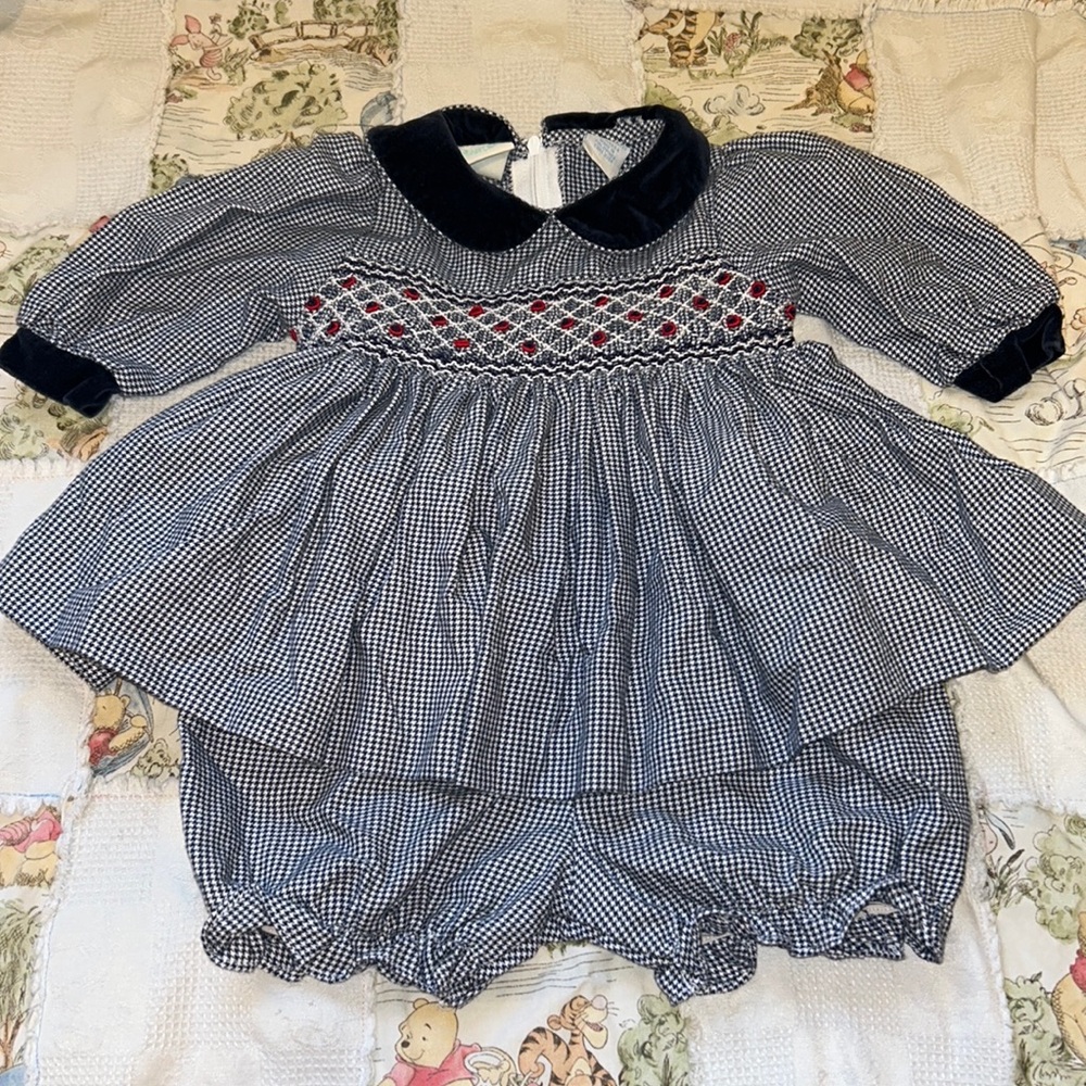 CC Baby Vintage Little Baby Girl Smocked Dress 0-3 Months